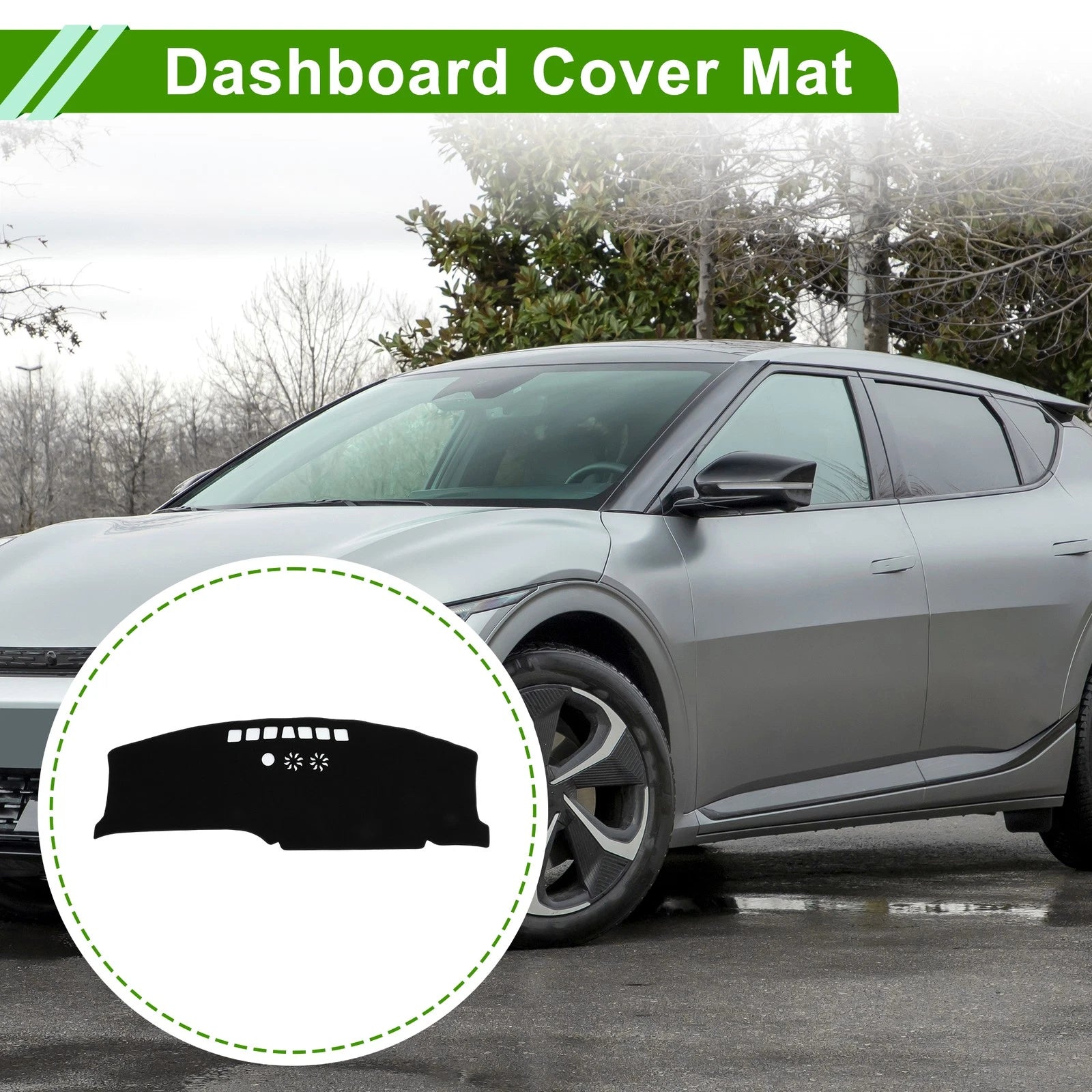 Dashboard Cover for Kia EV3 GT Line (2024–2025) Polyester Black 1 Pc
