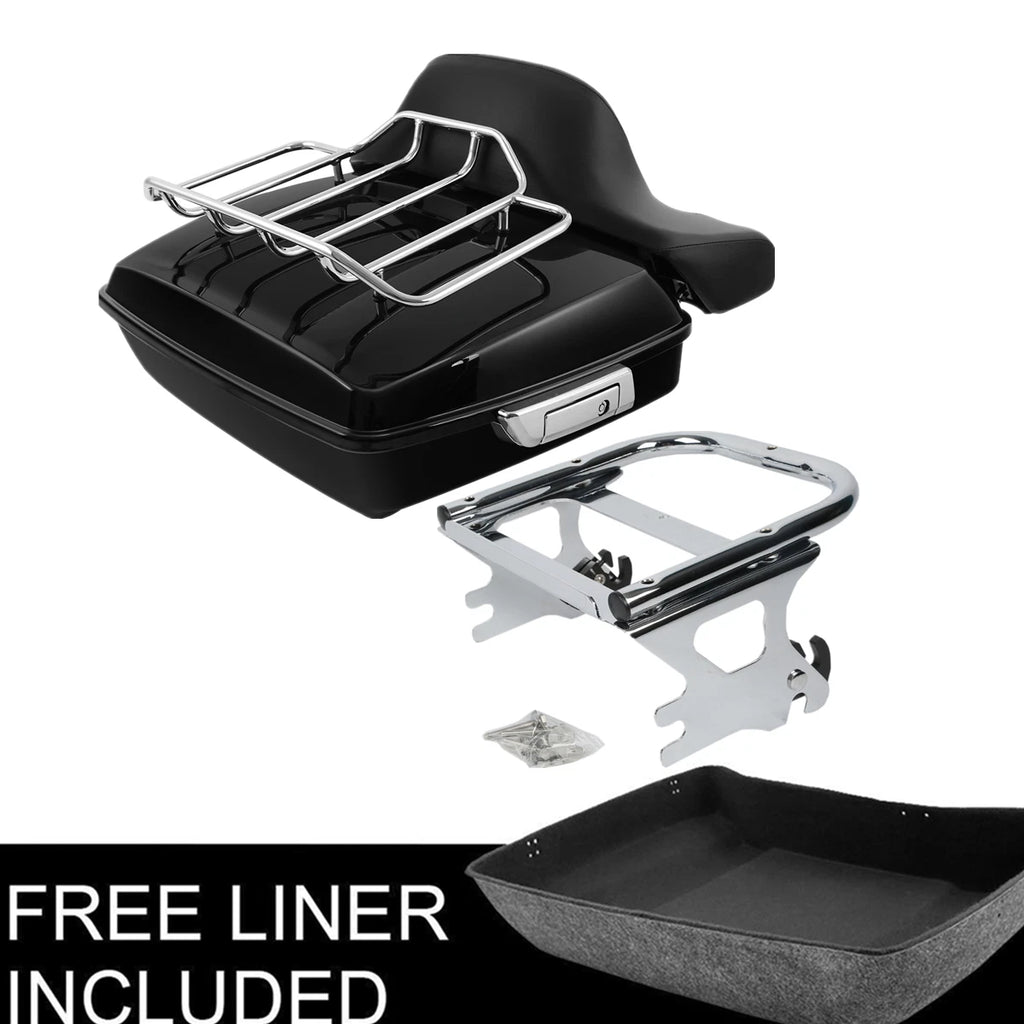 Chopped Trunk Backrest Rack for Harley Touring Road Glide King (1997–2008)
