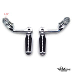 5" Saddle Foot Peg Kit for Harley Wide Glide, Street Glide (Fits 1.25" Engine Guard)