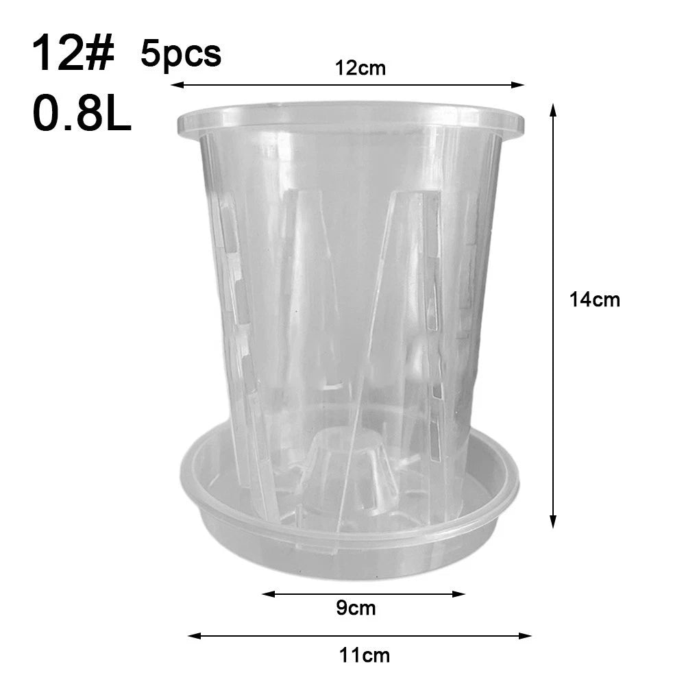 Clear Plastic Nursery Pots with Saucer and Drainage Hole (2023)