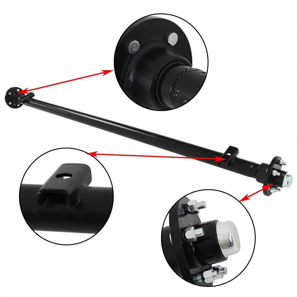 U-Bolt Kit for 5 Lug 4.5" Hub Face Wide Frame (73" Spring Center)