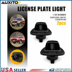 2X Black Rear Bumper License Plate Lamp Housing for Dodge Dakota (1997–2010)