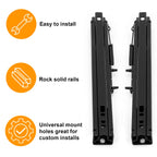 Set of 2 Universal Racing Dual Seat Slider Base Mount Rail Brackets