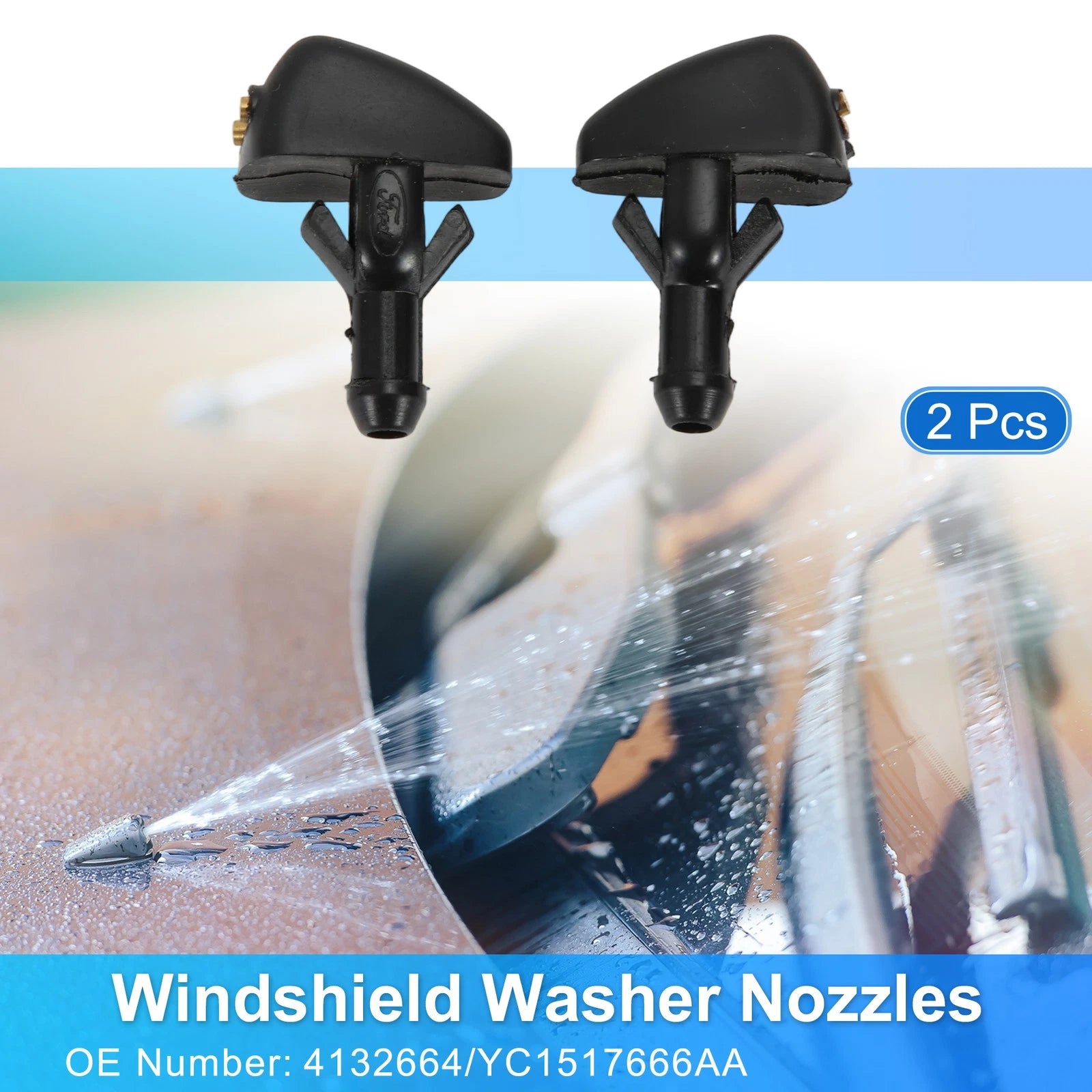 Set of 2 Windshield Washer Nozzles for Ford Transit V184-V347 (MK6) No. 4132664