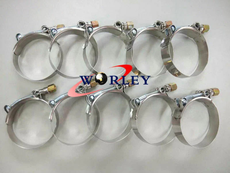 10 x 3" Turbo Pipe Hose Coupler & T-bolt Clamps for Car (79-87)