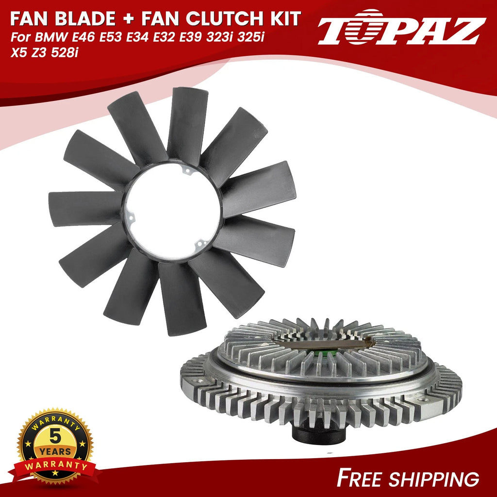 Fan Blade and Clutch Kit for BMW E36 E46 E53 E34 E32 E39 (1990–2006)