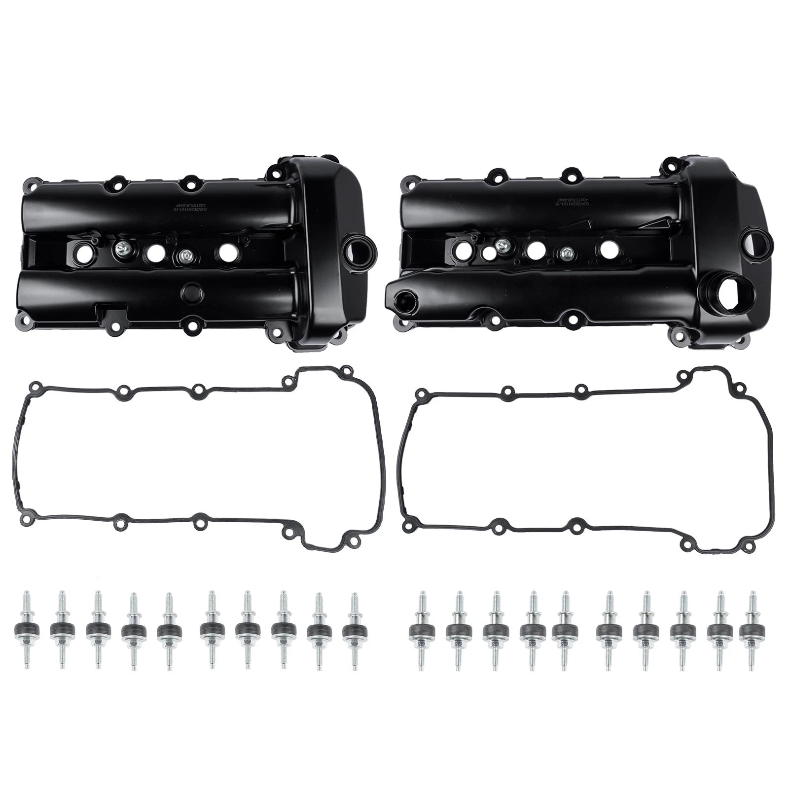 2X Engine Valve Covers with Gaskets for Jaguar S-Type (2002–2008)