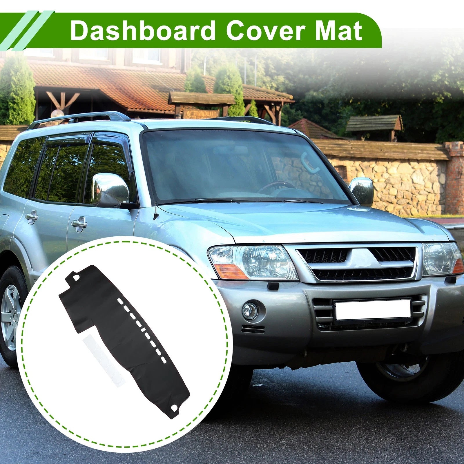 Dashboard Cover for Mitsubishi Pajero (2008–2016) Dash Mat Carpet Black Red