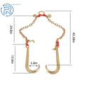 5/16" x 2' V Type Towing Chain Bridle for G80 (with 15" J & Grab Hooks)