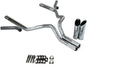 Dual Exhaust Kit for Chevy GMC 1500 (1996–1999) - 3" Slash Tips Corner Exit