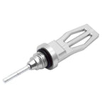 CNC Motorcycle Engine Oil Dipstick Cap Plug Level Gauge - Silver