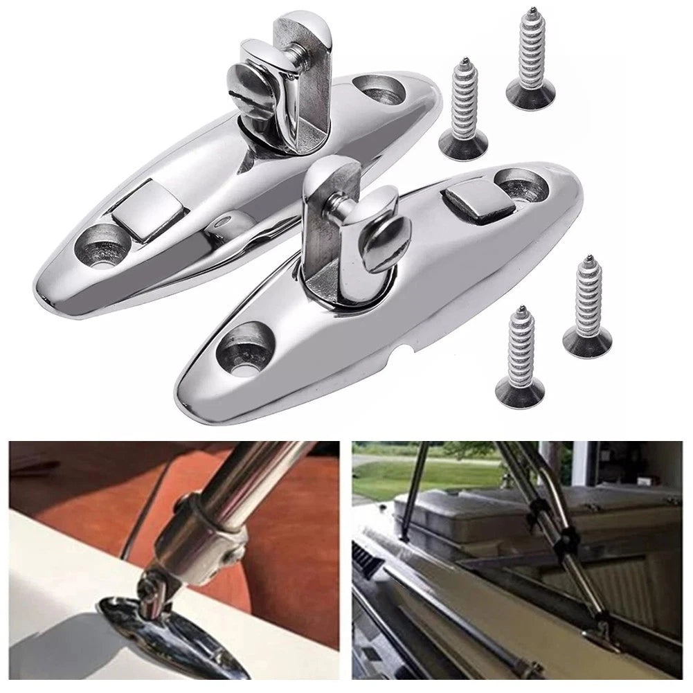 Set of 2 Stainless Steel Swivel Hinge Quick Release for Bimini Top