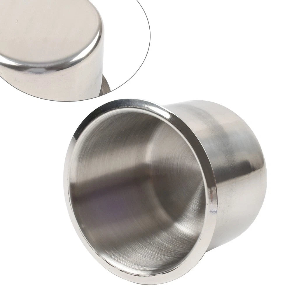 Stainless Steel Drop-in Cup Holder for Universal Applications (Boat, RV, Car, Truck)