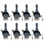 8x Ignition Coil & Spark Plug Set for Range Rover (2004–2005) & BMW X5 (2000–2003) 4.4L V8