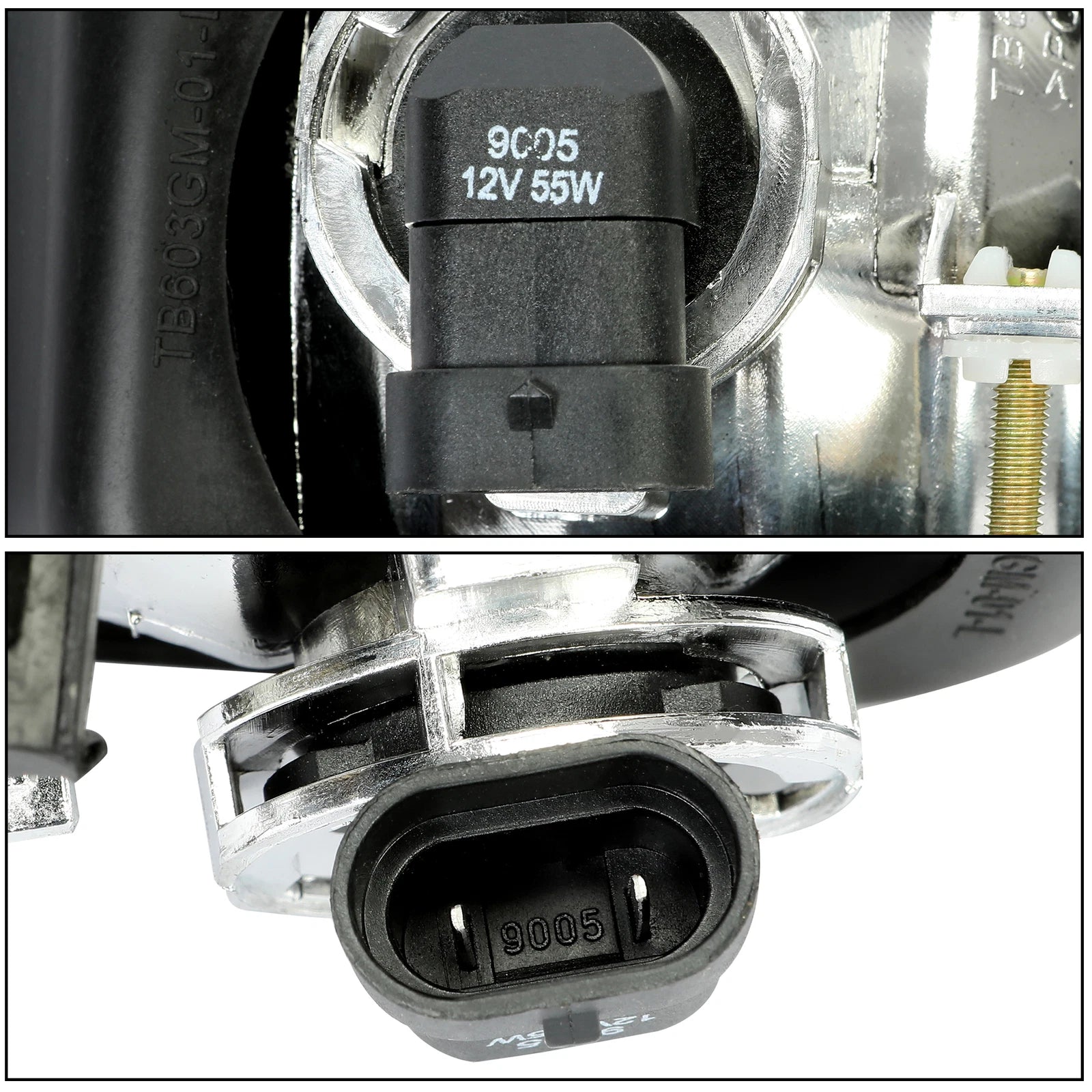 Set of 2 Bumper Fog Lights for Chevy Silverado Avalanche (2003–2006)