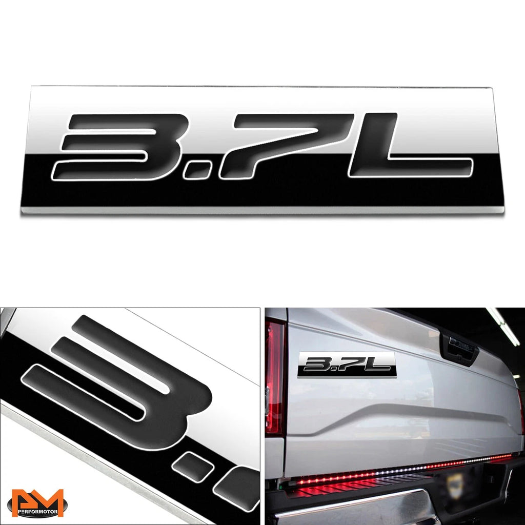 3D Polished Metal Decal Emblem for Ford/Infiniti/Lincoln/Nissan (3.7L)