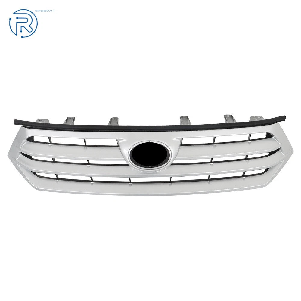 Front Grille for Toyota Highlander (2011-2013) Black Silver