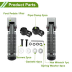 Motorcycle Foot Pegs for Honda, Suzuki, Yamaha - Titanium Tone