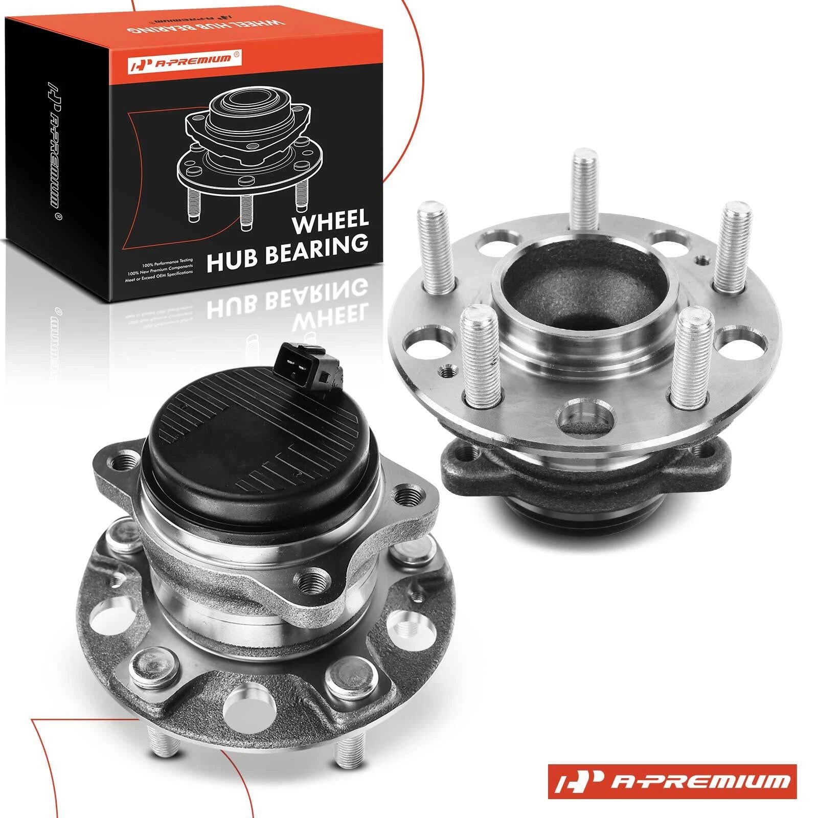 2X Rear Wheel Hub & Bearing Assembly w/ABS for Hyundai Sonata 