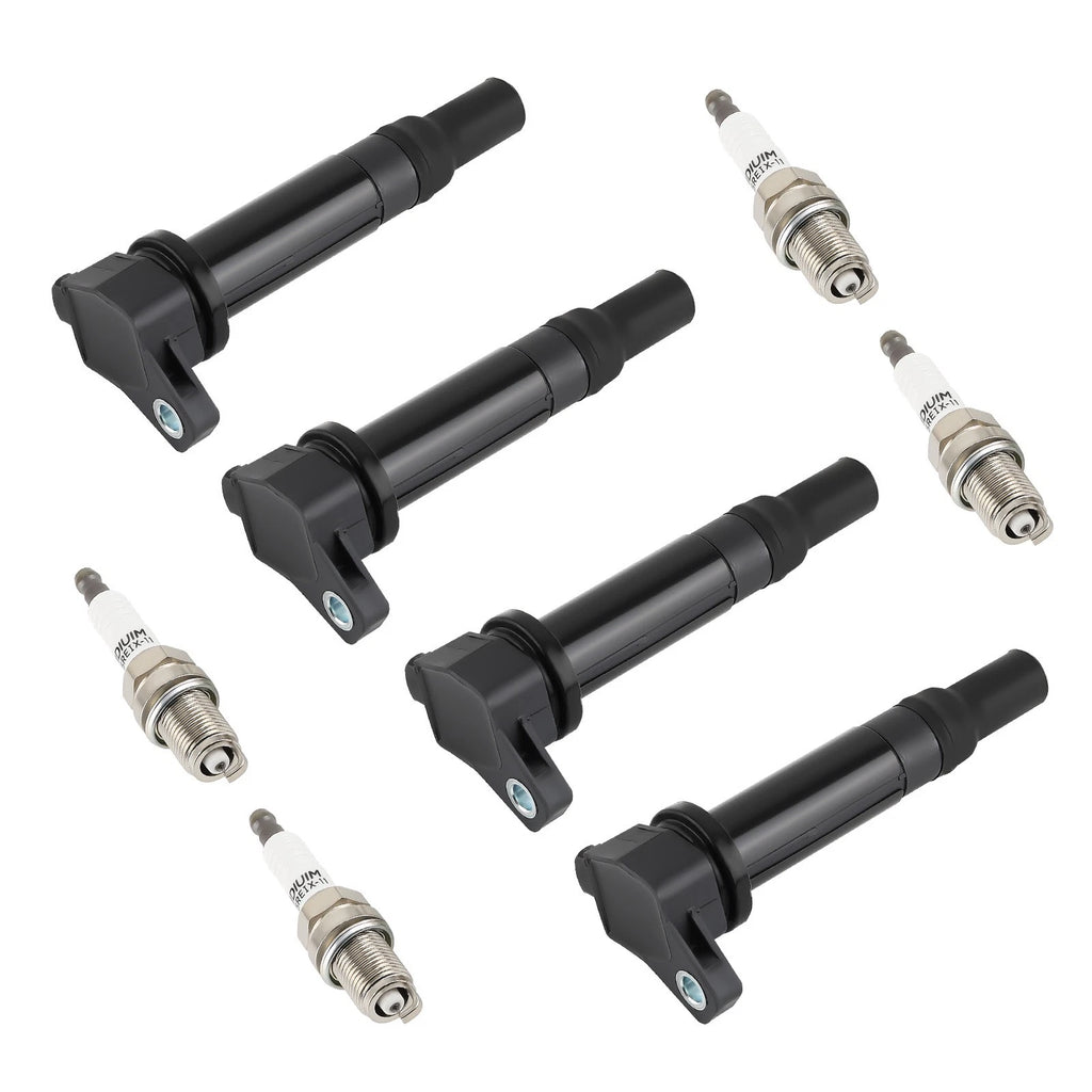 4X Ignition Coil & 4X Spark Plug for Dodge Attitude Hyundai Accent Kia Rio (2000–2023) UF499