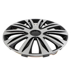 Set of 4 Wheel Covers for R17 Tire & Rim (Black & Silver)
