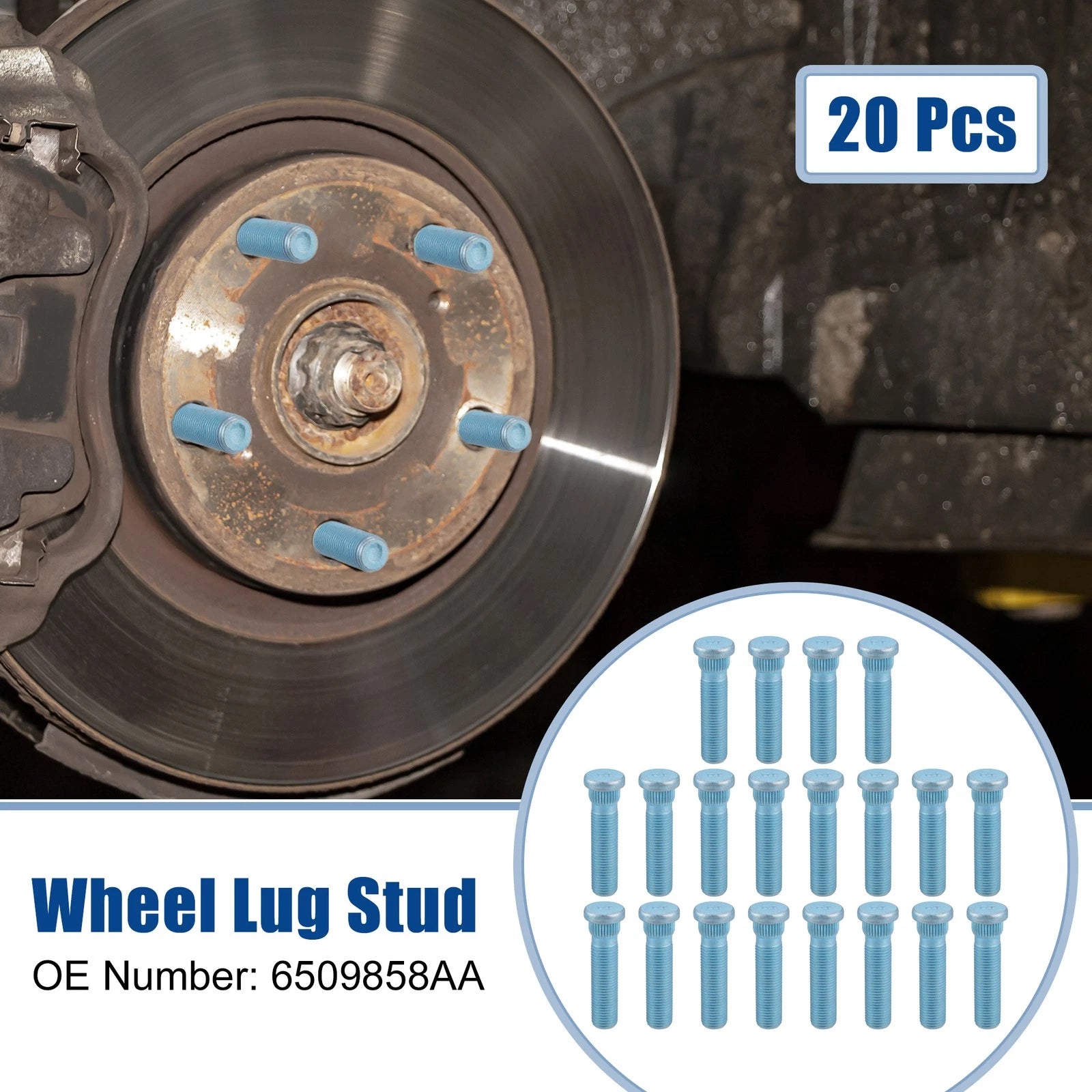 20 Pcs M14x1.5 Wheel Lug Bolt Nuts for Dodge Durango (2011–2020) No. 6509858AA