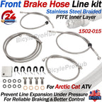 Front Braided Brake Hose Line Kit for Arctic Cat Thundercat 1000 (2008–2010)