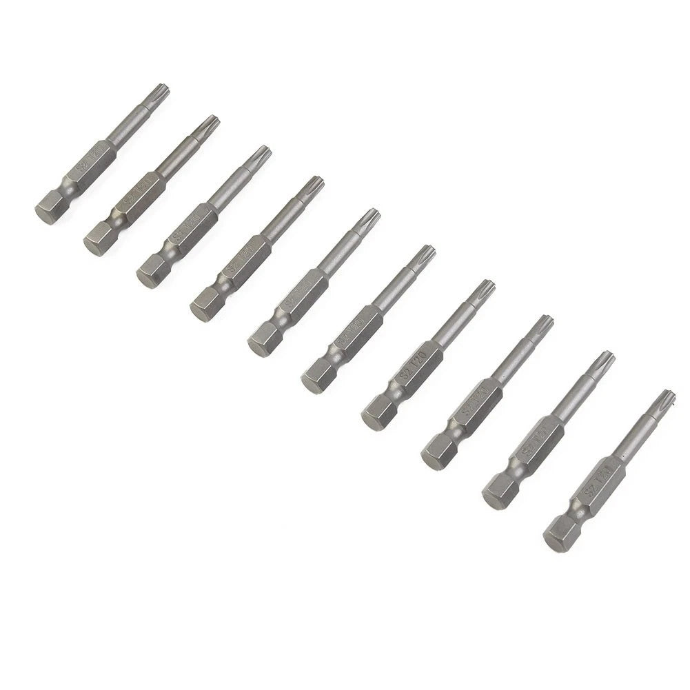 10Pcs Screwdriver Bit Set Anti-rust Alloy Steel 1.97" Length