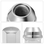 Set of 24 Chrome Acorn Lug Nuts for Make Model