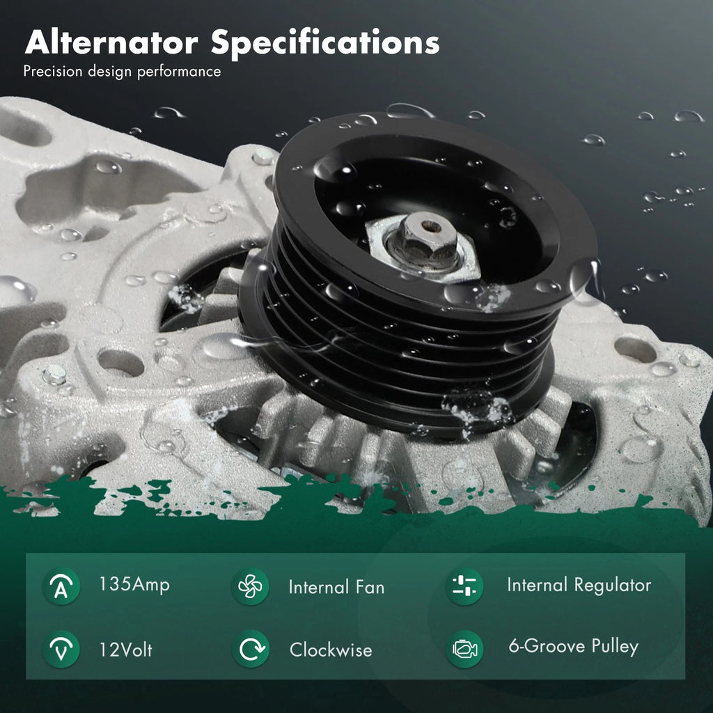 Alternator for Ford F-150 (2009–2010) V8 4.6L 135AMP 9L3T-10300-BB 9L3Z-10346-B