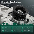 Alternator for Ford F-150 (2009–2010) V8 4.6L 135AMP 9L3T-10300-BB 9L3Z-10346-B