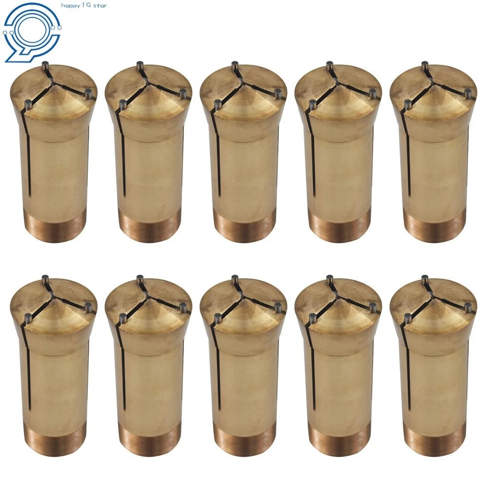 10 Pack Brass Collet for Lathe Milling Holder (1/16")