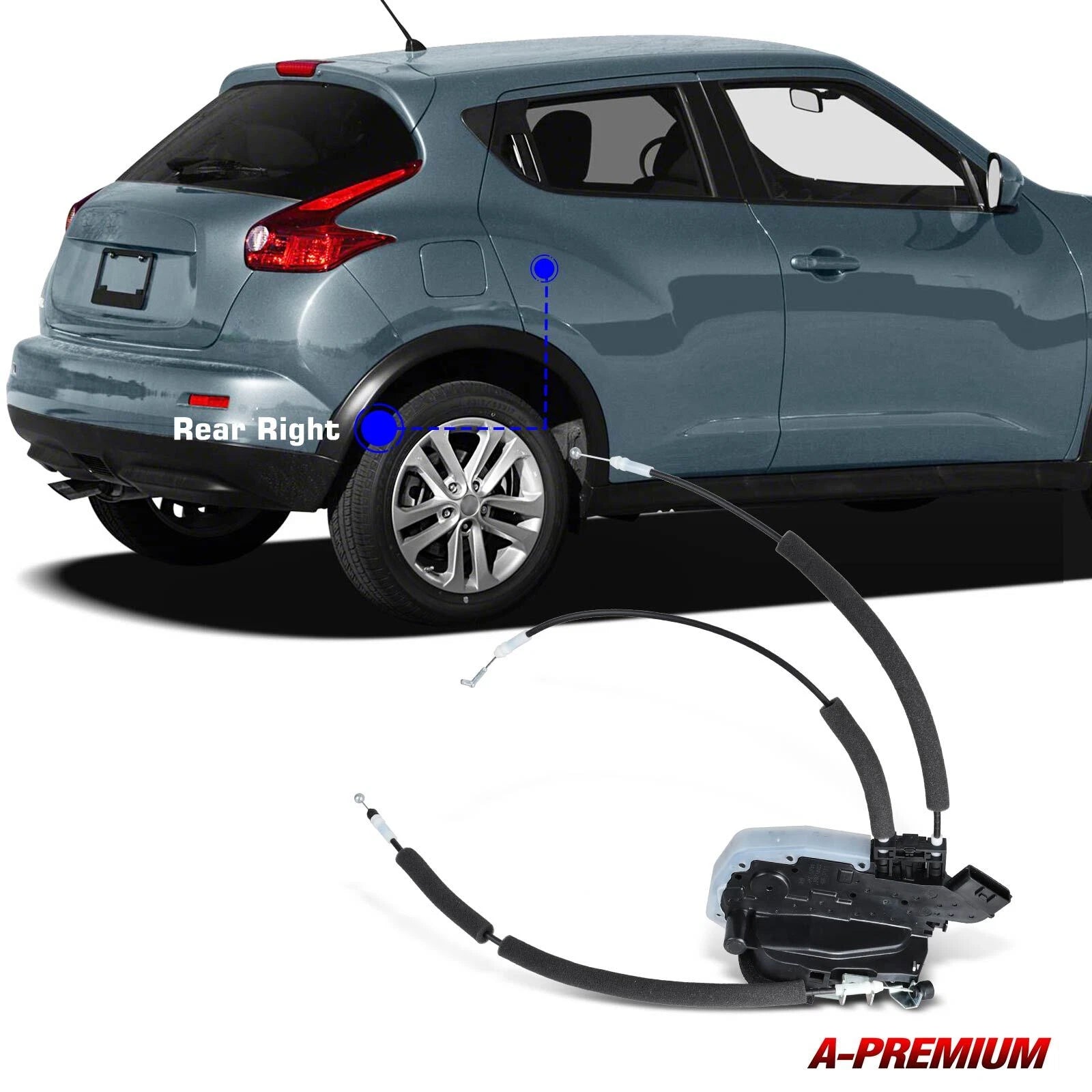 2X Rear Door Lock Actuator for Nissan Juke (2011-2017)