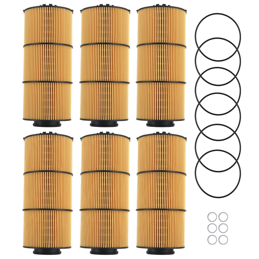 Engine Oil Filter Kit for Detroit Diesel Western Star (6-Pack)