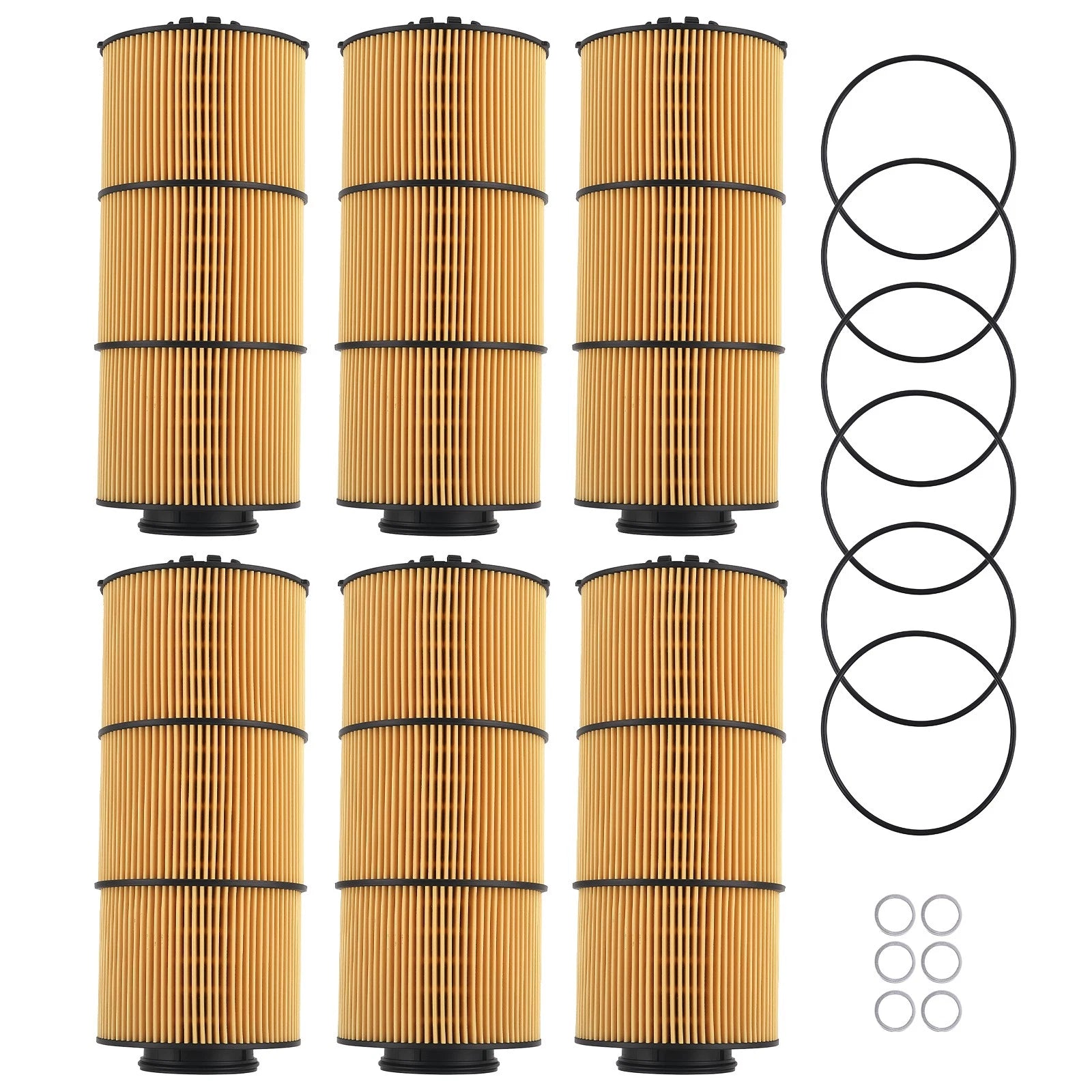 Engine Oil Filter Kit for Detroit Diesel Western Star (6-Pack)