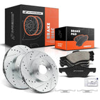 Front Drilled Rotors & Ceramic Brake Pads for Ford Escape (2005–2012)