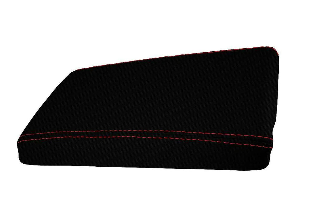 Carbon Fiber Console Lid Cover for Nissan 300ZX Z32 (1990–1996) Red Stitch