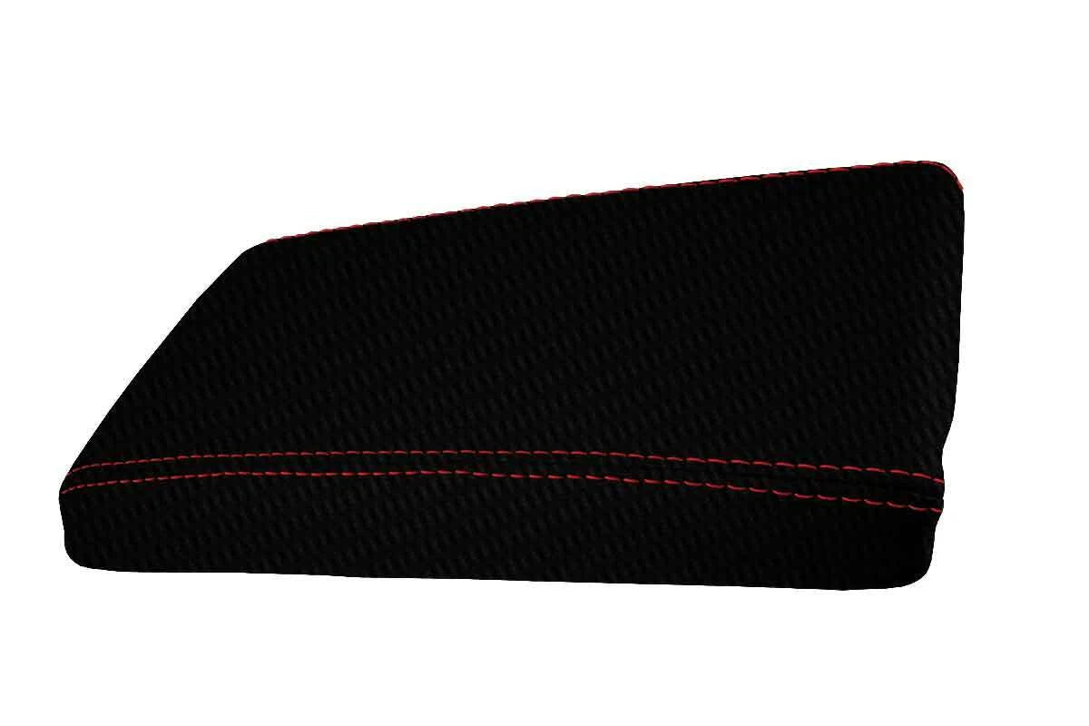 Carbon Fiber Console Lid Cover for Nissan 300ZX Z32 (1990–1996) Red Stitch