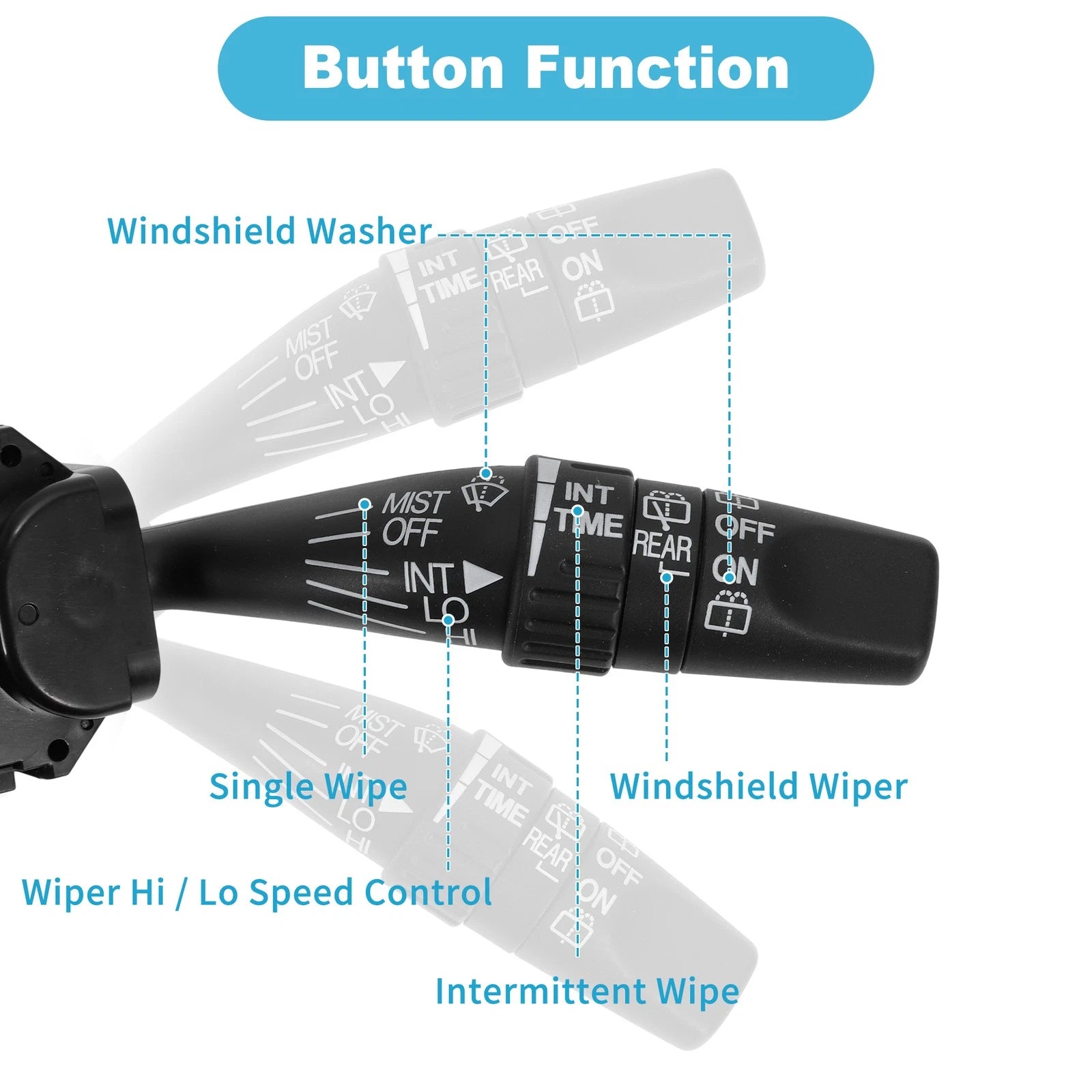 Windshield Wiper Control Switch for Honda Odyssey (2005–2007) No. 35256SHJA01
