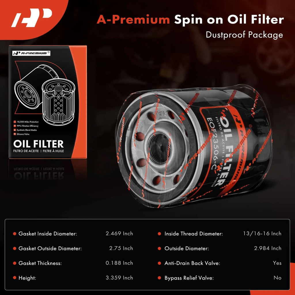 Engine Oil Filter for GMC Sierra 1500 1999–2006, Sierra 2500 1999–2004