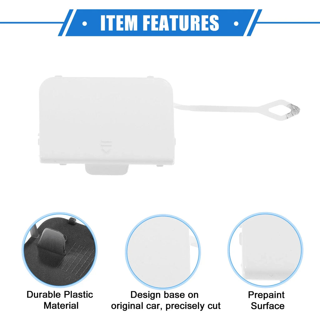 Bumper Tow Hook Cover for Mercedes-Benz C300 W204 2008-2011 White
