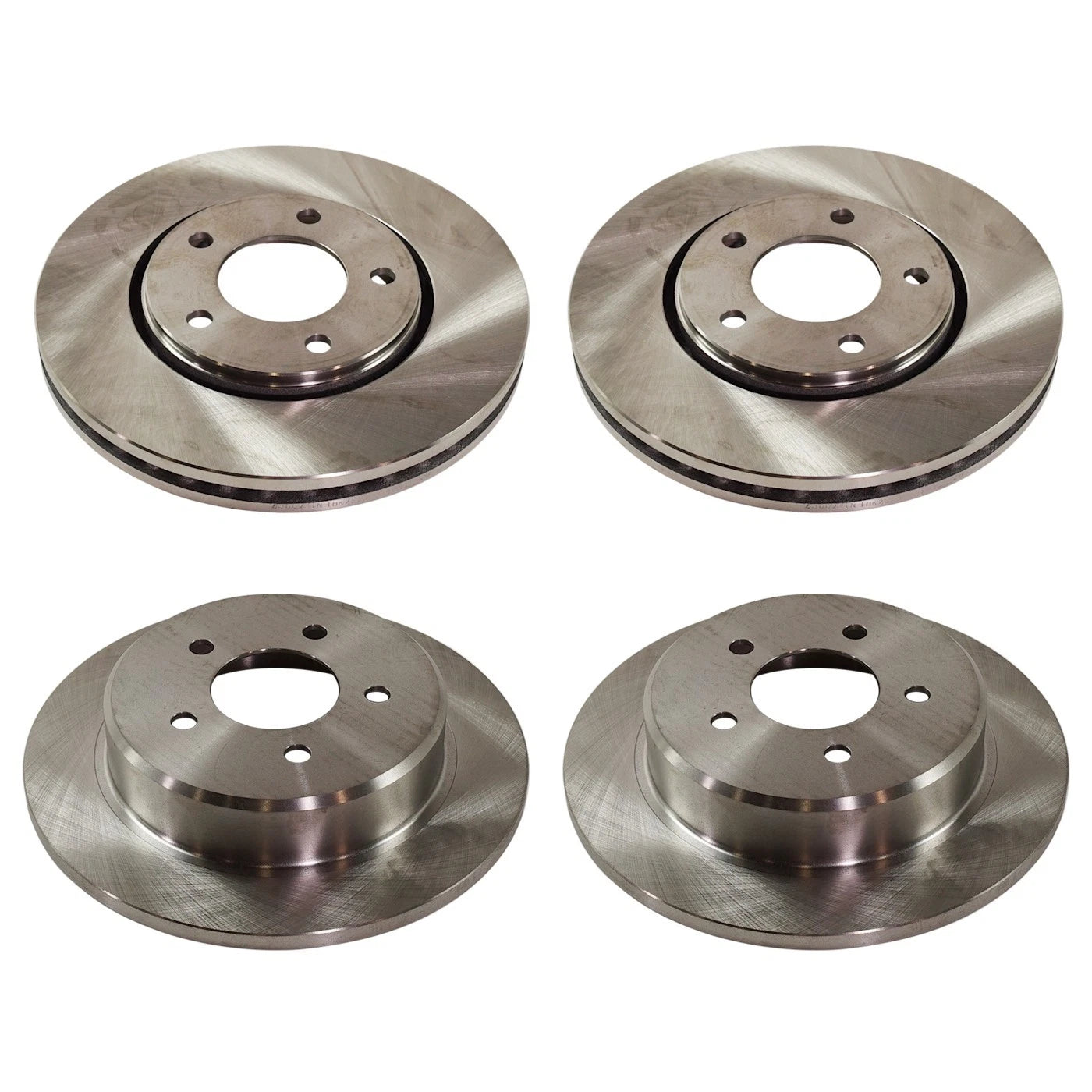 Set of 2 Front and Rear Brake Rotors for Dodge Grand Caravan (2001–2007)