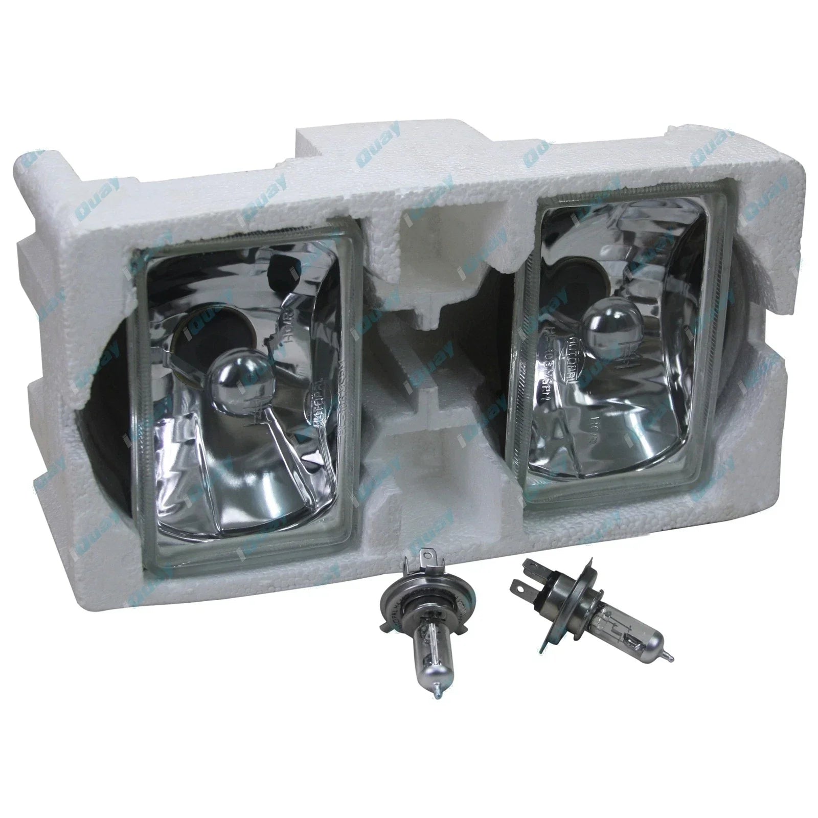 Crystal Outer Headlights Lamp Halogen Kit H4 60/55w for Landcruiser 60 Series (1980-1990)