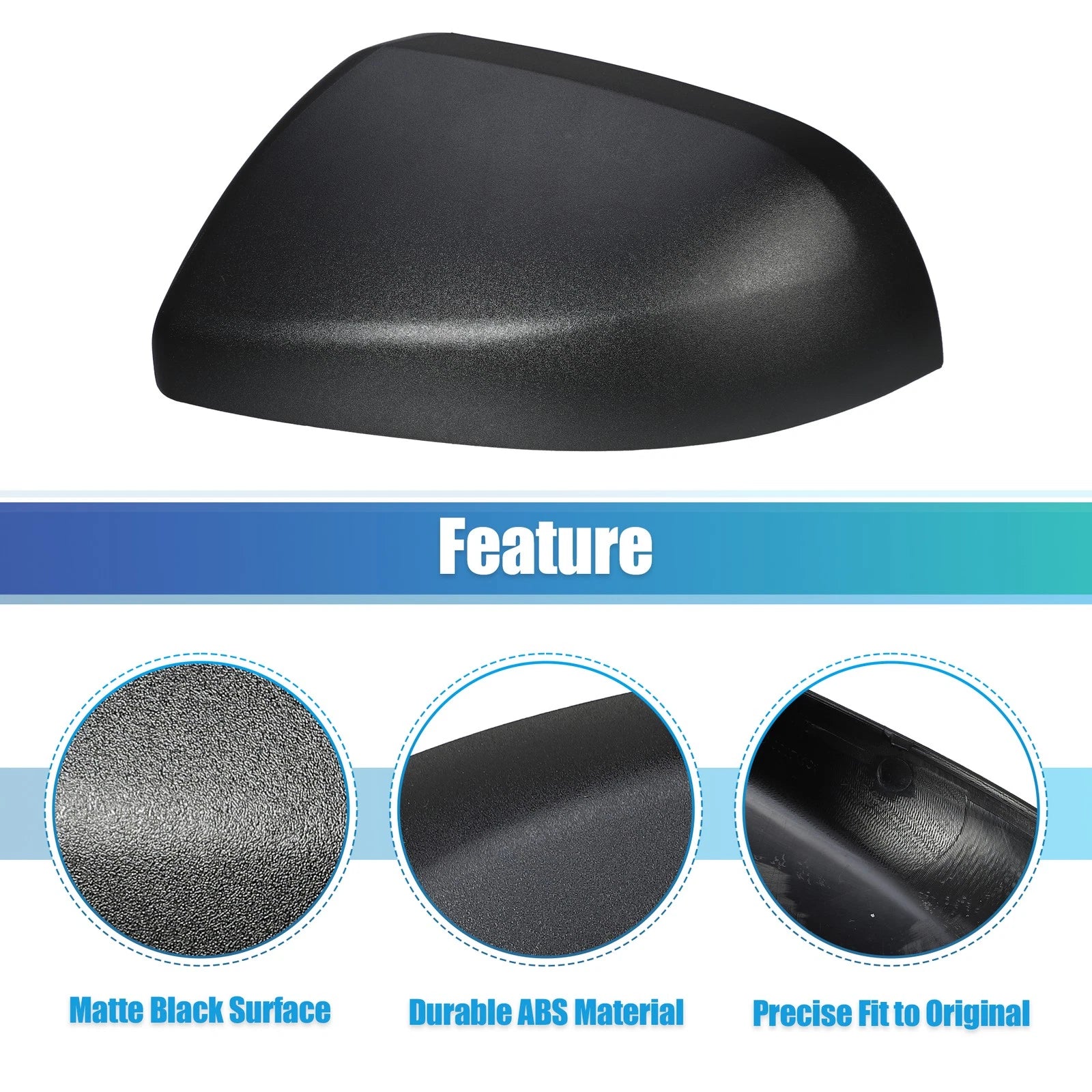Matte Black Rearview Mirror Cap for Mercedes Vito W447 (2014–Present)