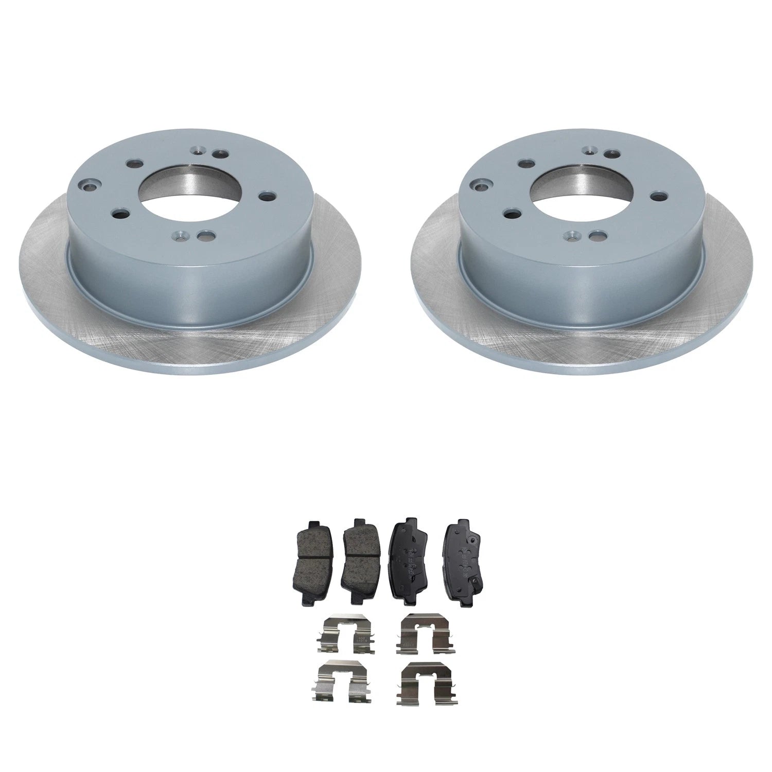 DuraGo Rear Rotors & Akebono ProACT Ceramic Brake Pads Kit for Kia Soul (2014–2020)