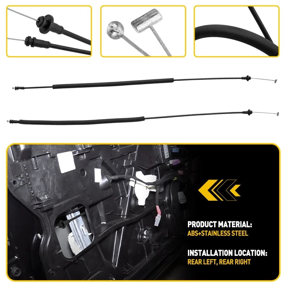 Rear Door Latch Release Cable LH+RH for Dodge Ram 1500 2500 3500 (1998–2002)