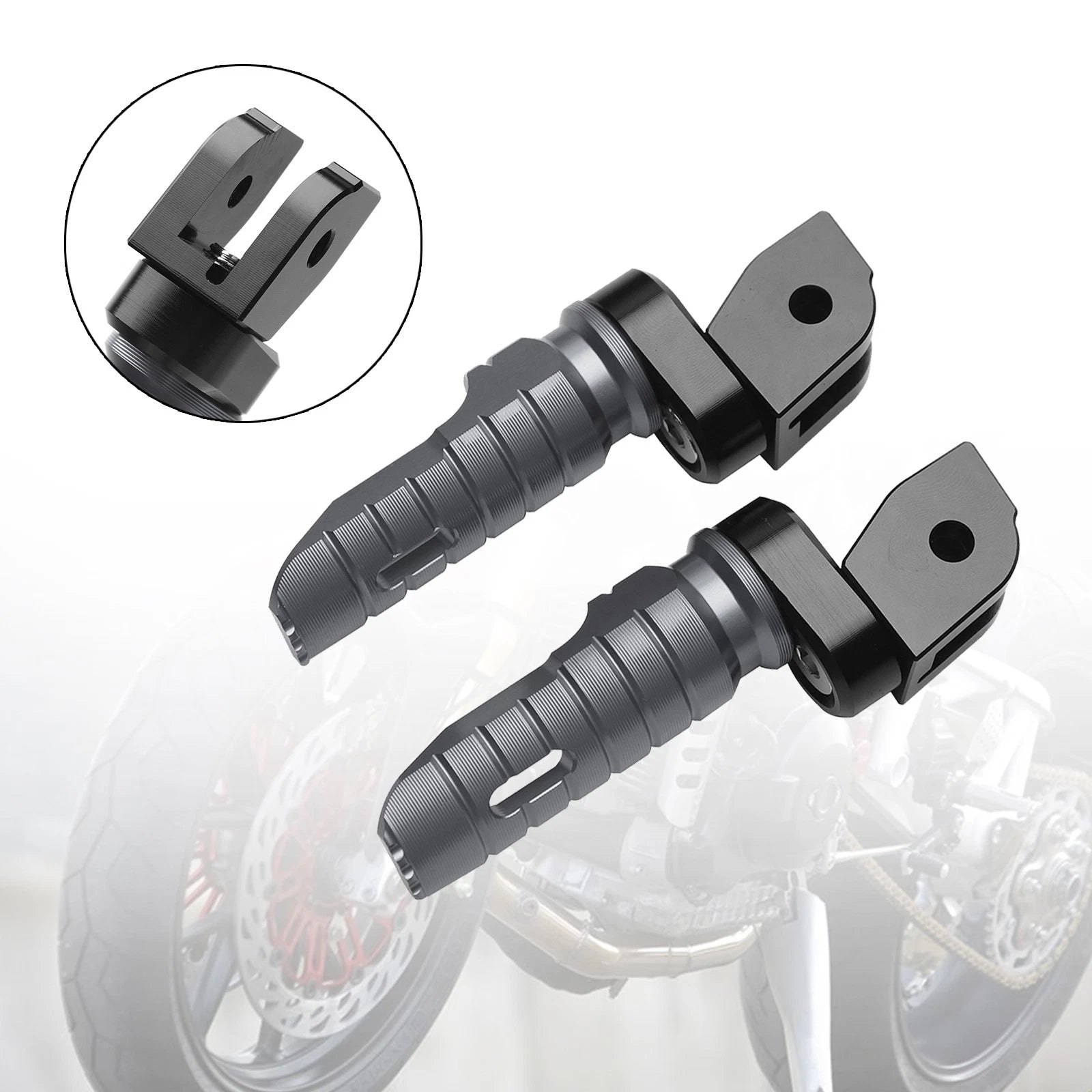 Front Footrests Foot Pegs for Ducati Multistrada 1200/1200S/1200 Enduro (2010–2019)