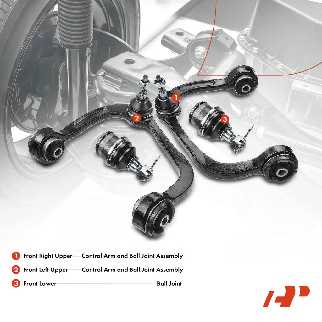 Set of 6 Wheel Hub Bearing Control Arm Ball Joints for Ford F-150