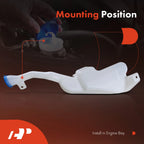 Windshield Washer Reservoir with Pump & Cap for Honda Odyssey (2005–2010)
