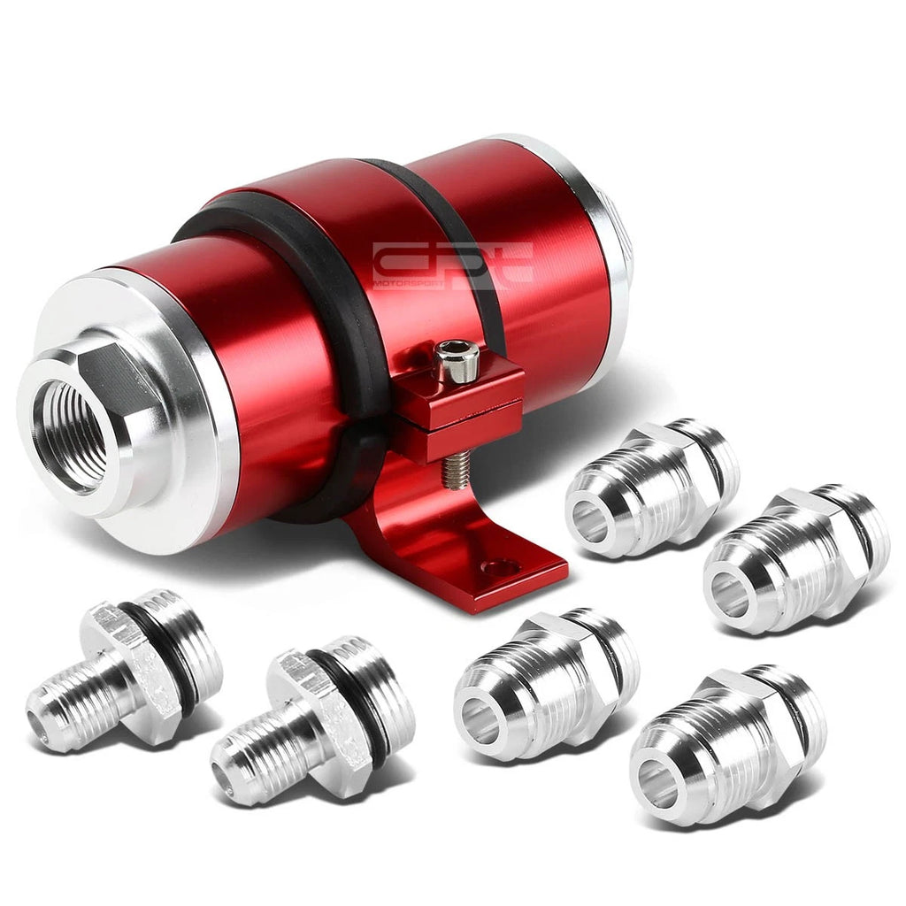30 Micron Inline Fuel/Oil Filter + Bracket for AN6/AN8/AN10